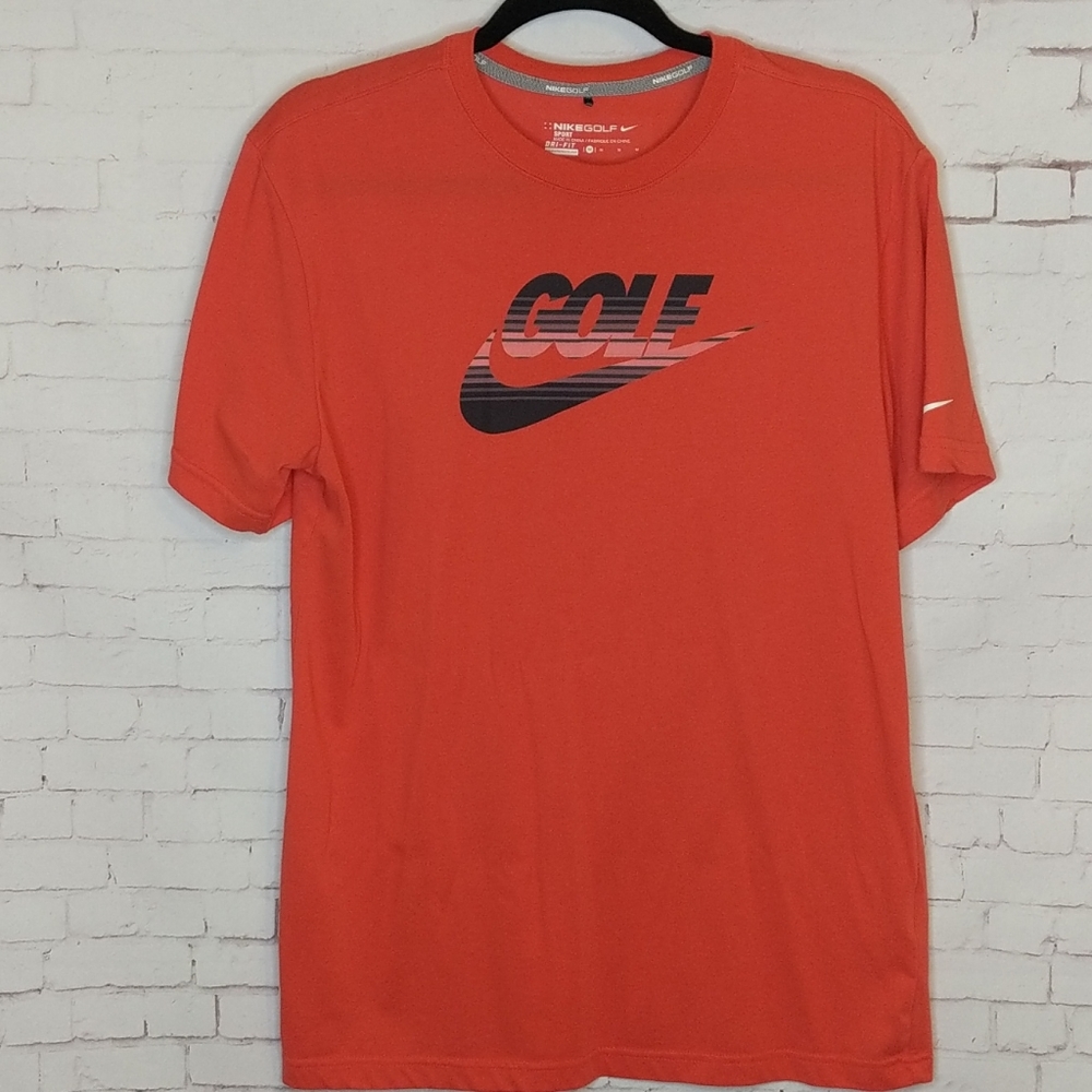 NIKE Golf Dri- Fit Tangerine T Shirt